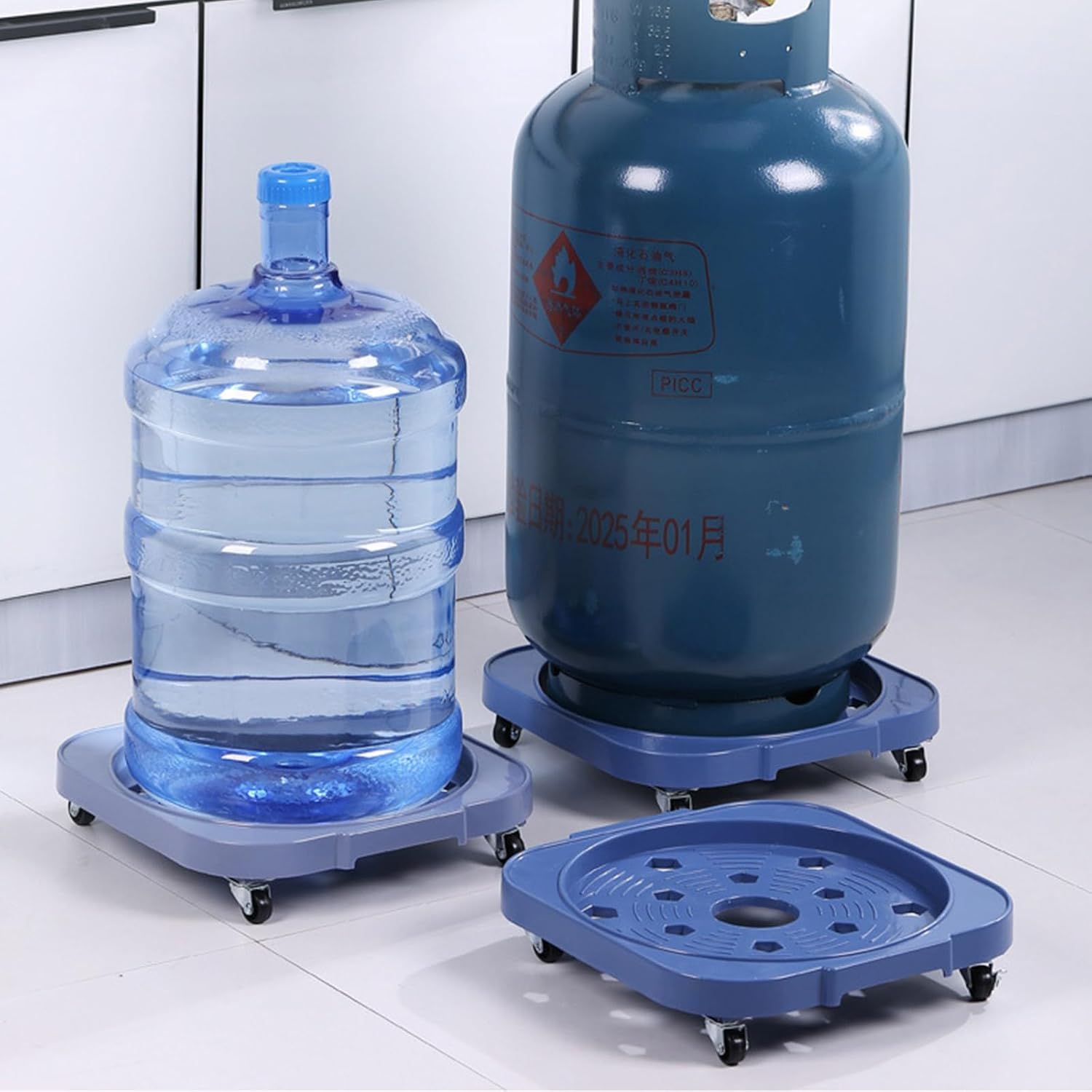 Portable Tanks Stand Sturdy Wheel Adjustable Stabilizers for Secure Transport Flower Pots Gardening Supplies Plant Pot Trolleys with Brake Systems