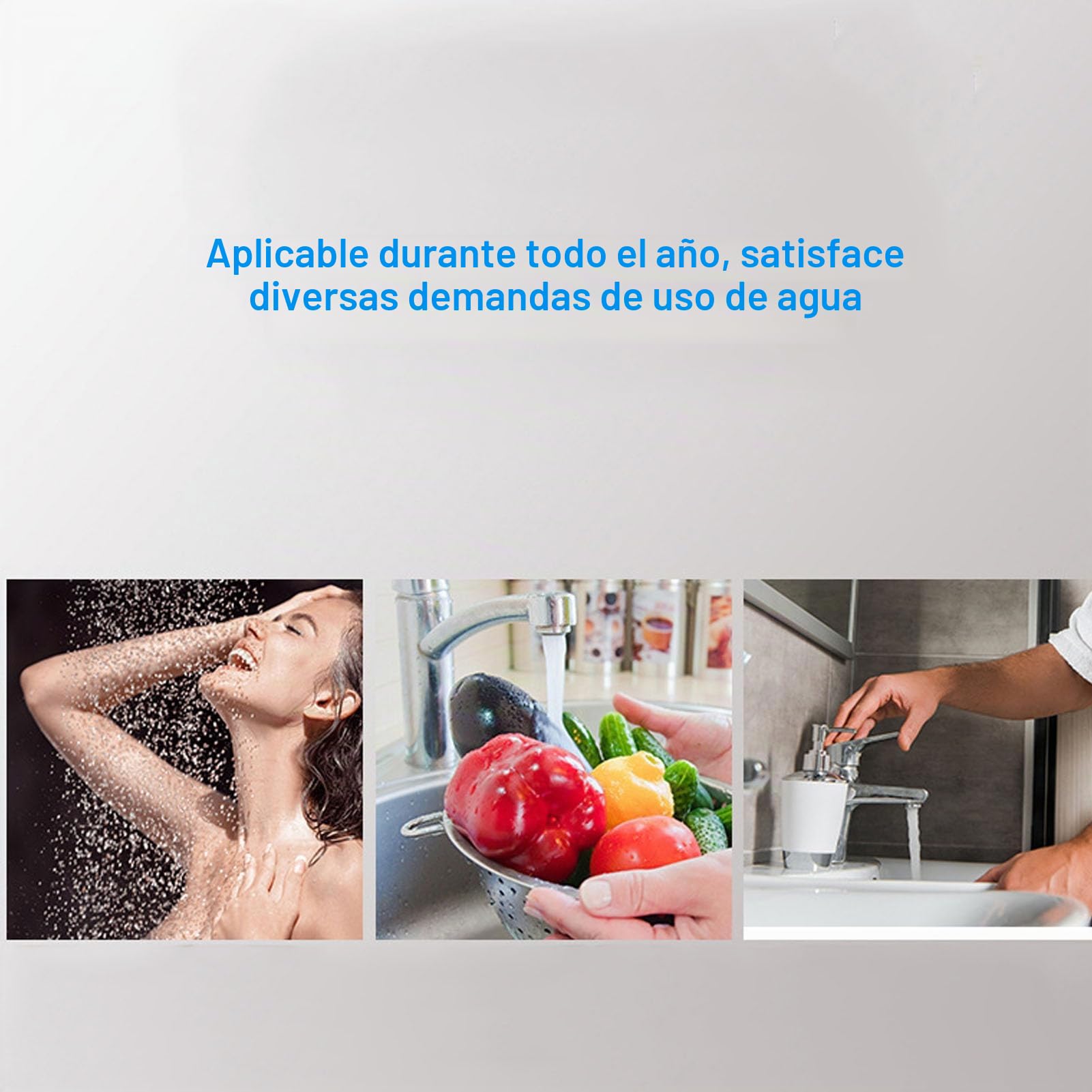 Eujgoov XY FC 3000W Calentador de Agua Eléctrico Instantáneamente con Salida de Entrada de Latón, Cuerpo de Acero Inoxidable, Adecuado para Cocinas, (EU enchufe 220V)