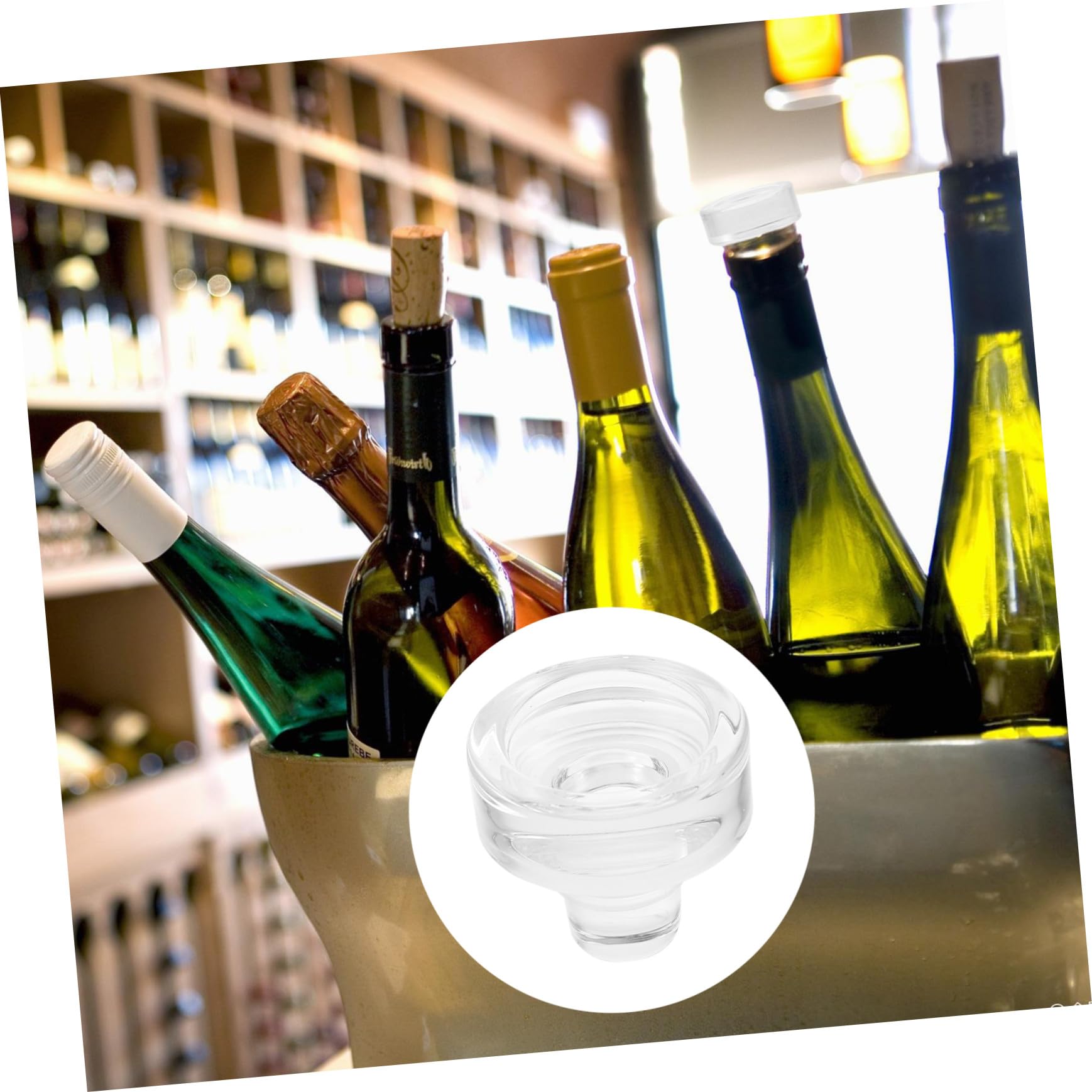 OUNONA Tappi per Bottiglie di Vino in Vetro T-Shape 10Pezzi Tappo Ermetico Riutilizzabile Antiperdite Mantiene la Freschezza