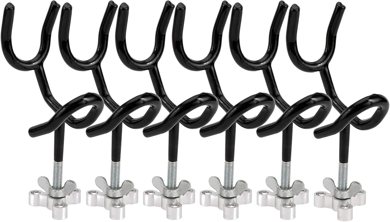 RealPlus Fishing Rod Holders for Boat Sure Grip Steel Angle Pole Holder with PVC Dipped and Mounting Base