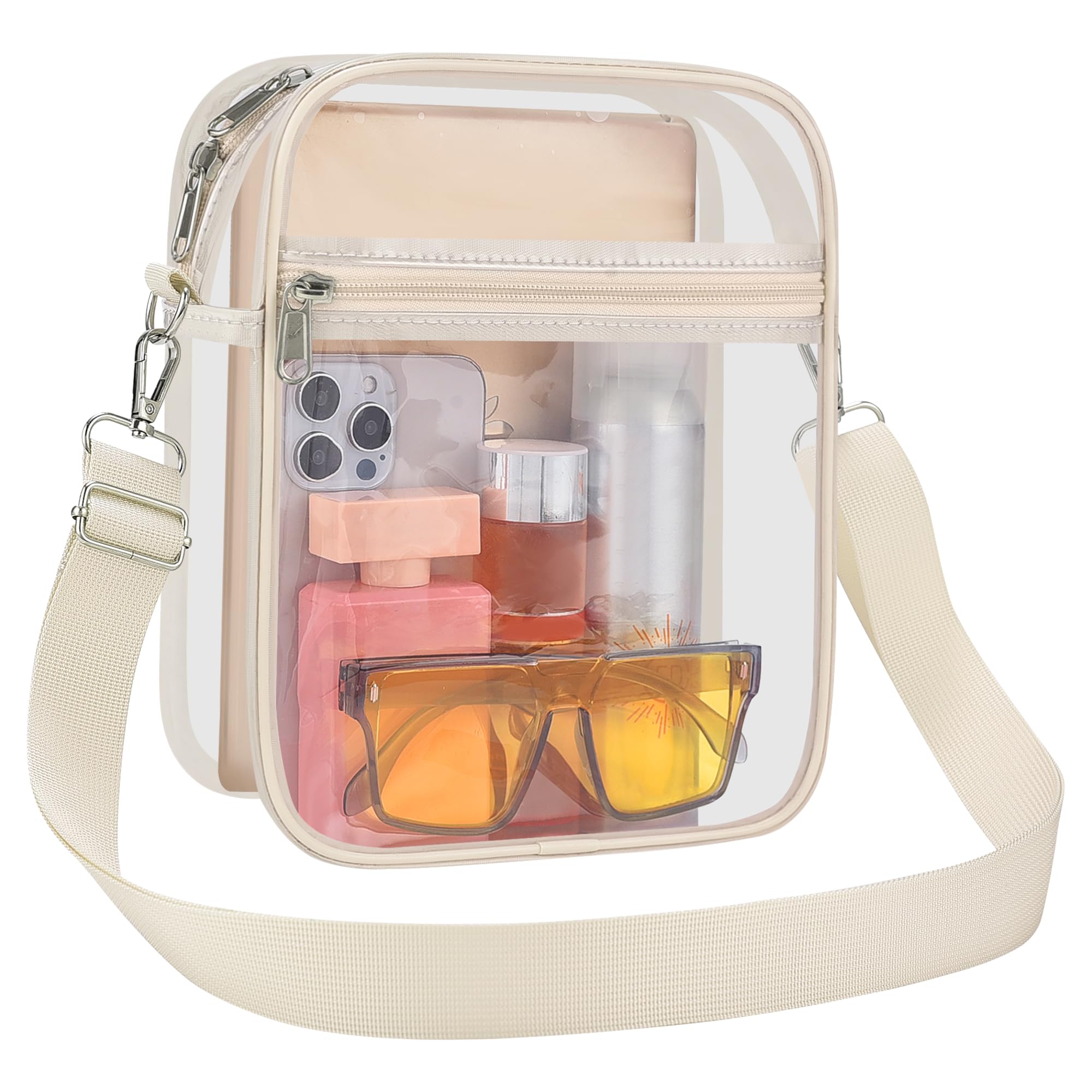 USPECLARE Clear Purse for Stadium Events Transparent Messenger Bag