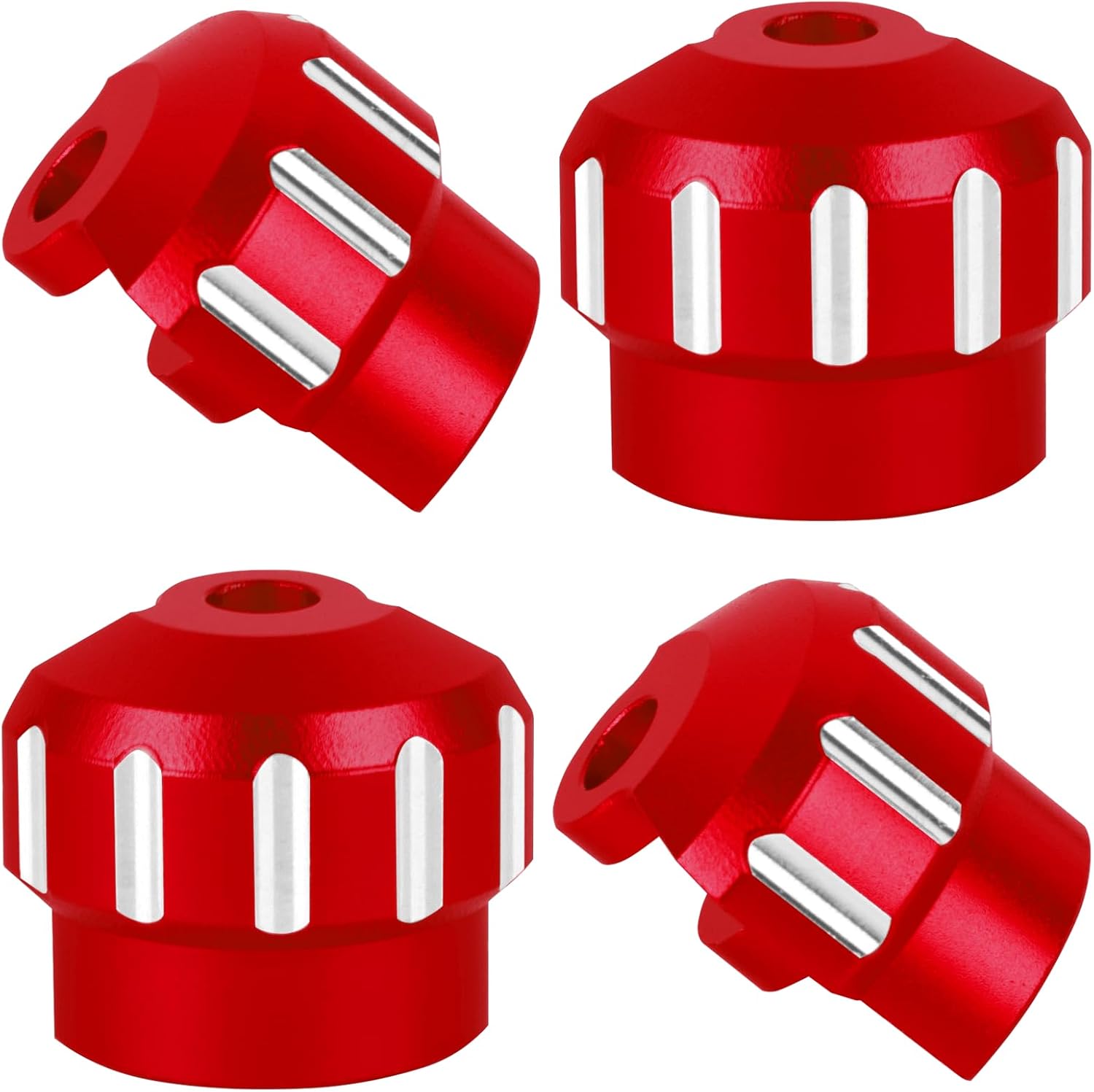 RC Alloy Aluminium Shock Cap Proctetor Upgrades Part for 1/7 Bigrock/Felony/Fireteam/Infraction/Mojave 6S BLX Limitless,1/8 Kraton/Notorious/Outcast/Talion/Typhon 6S BLX,4pcs,Red