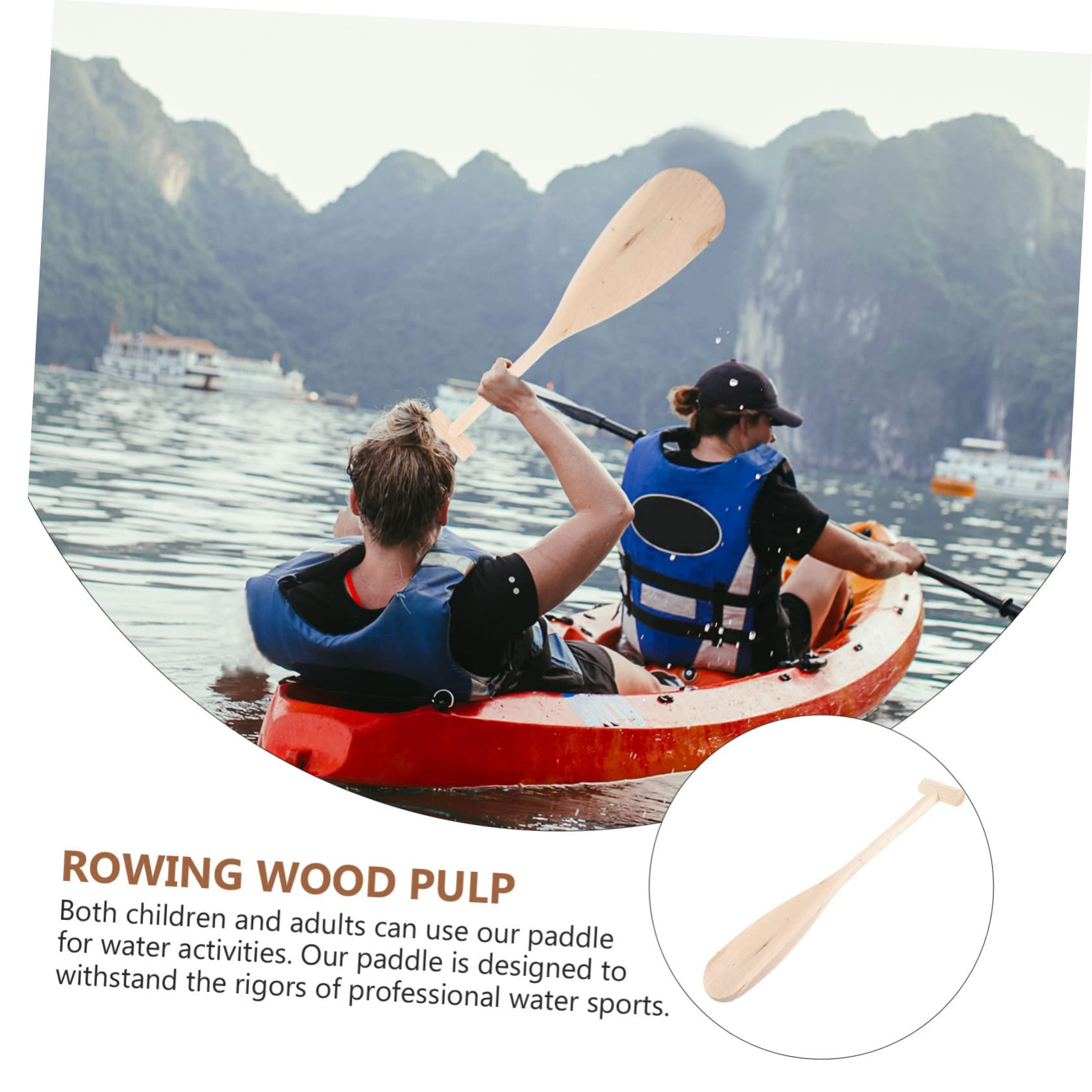 DIYEAH Unisex Lightweight Wood Paddle for for Canoeing and Boating Adventures for Lakes and Rivers Durable Handmade Design