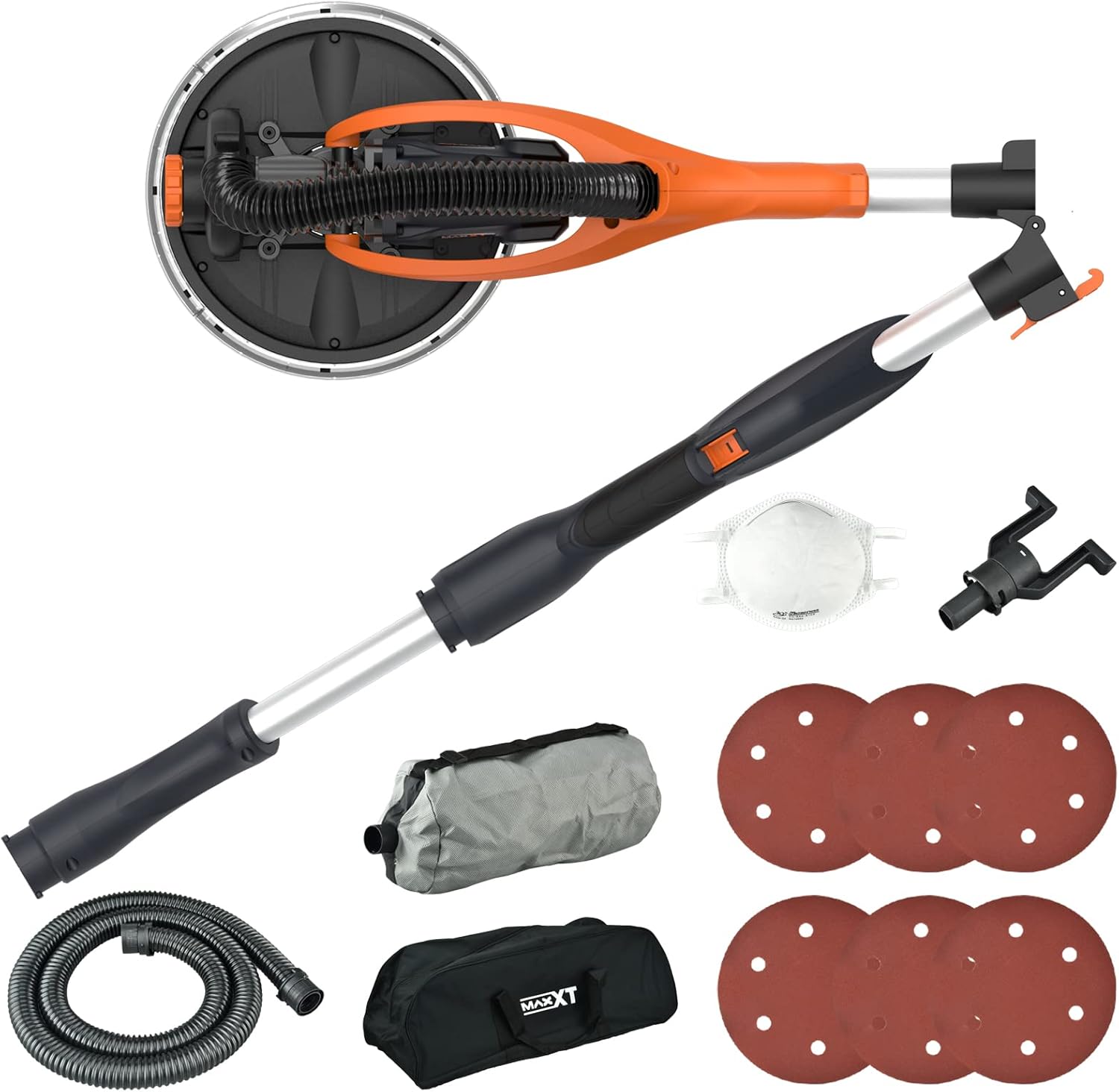 Buy Maxxt drywall sander foldable, REAL selfpriming system LED light