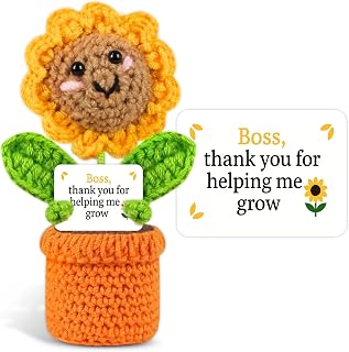 Boss Appreciation Present for Boss, Christmas Ornament for Boss, Boss Farewell Card, Sunflower Thanks Boss Helping me Grow