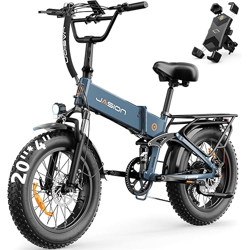 Jasion X Hunter&PRO Electric Bike for Adults,1800W/1400W Peak 20''Fat Tire Foldable Ebike,Folding E Bike Up to 80+/70+ Miles Range,720/624WH Removable Battery,30+MPH E Bike,Certified by UL2849