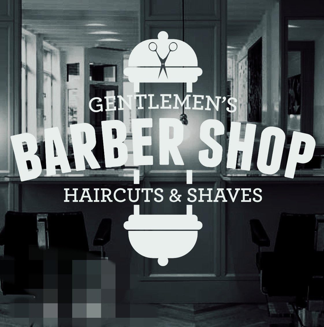 BARBER SHOP - Vinyl Window Sticker, Decal, Hair Dressers by pureG