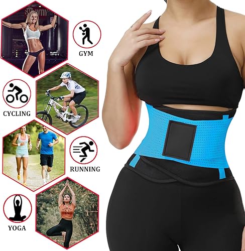 Vista 58 de VENUZOR Cinturón de entrenamiento de cintura para mujer – Faja reductora de cintura – Cinturón adelgazante – Cinturón deportivo (grado UP)