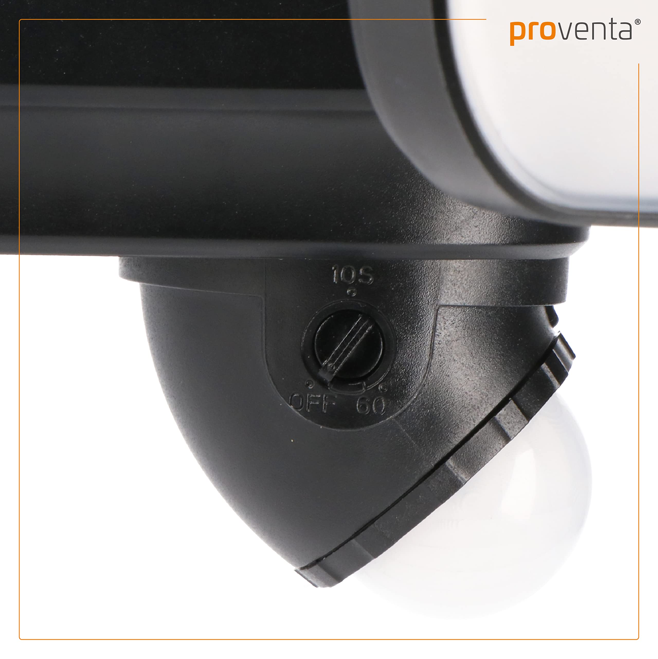 proventa® LED Solar Profi-Strahler schwarz mit Bewegungsmelder 10W 1.000lm 3 Lichtmodi