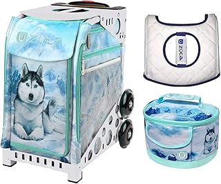 ZUCA Sport Bag - Husky with Husky Lunchbox and Ice Garden Seat Cover (White Frame)