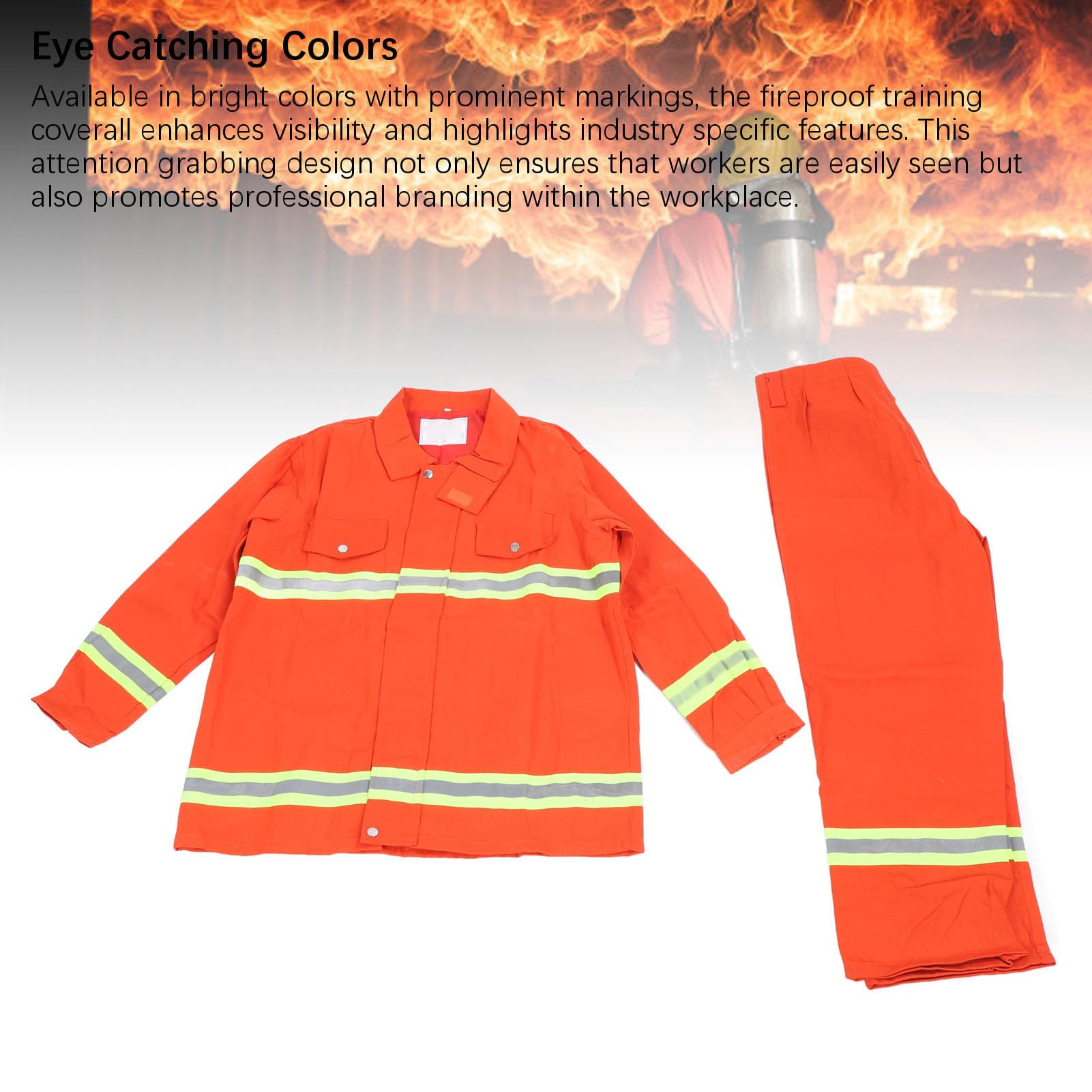 Dpofirs Mono Reflectante Ignífugo para Ropa de Trabajo de Seguridad contra Incendios, Protección Duradera para Entornos de Alto Riesgo, Opciones de Color de Material de Algodón Incluidas, (XXXL)