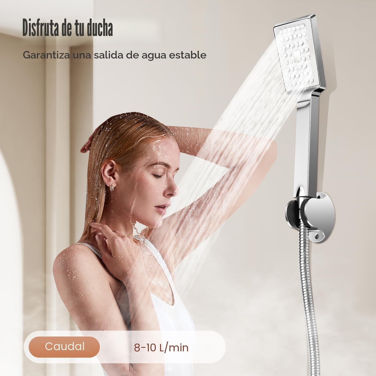 Calentador de agua instantáneo Ducha, Calentador de agua eléctrico sin tanque, 6500W Agua Caliente Instantánea Baño Ducha, Baño Calentador de Agua Eléctrico 0-55℃, 29 × 19 × 6.5cm