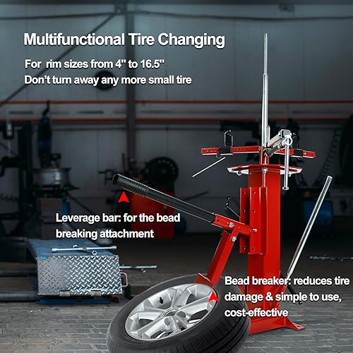 Miniatura 4 de EASYBERG Esparcidor manual multifuncional de neumáticos de coche, cambiador de neumáticos portátil para motocicleta, Gocart, remolque, bicicleta,