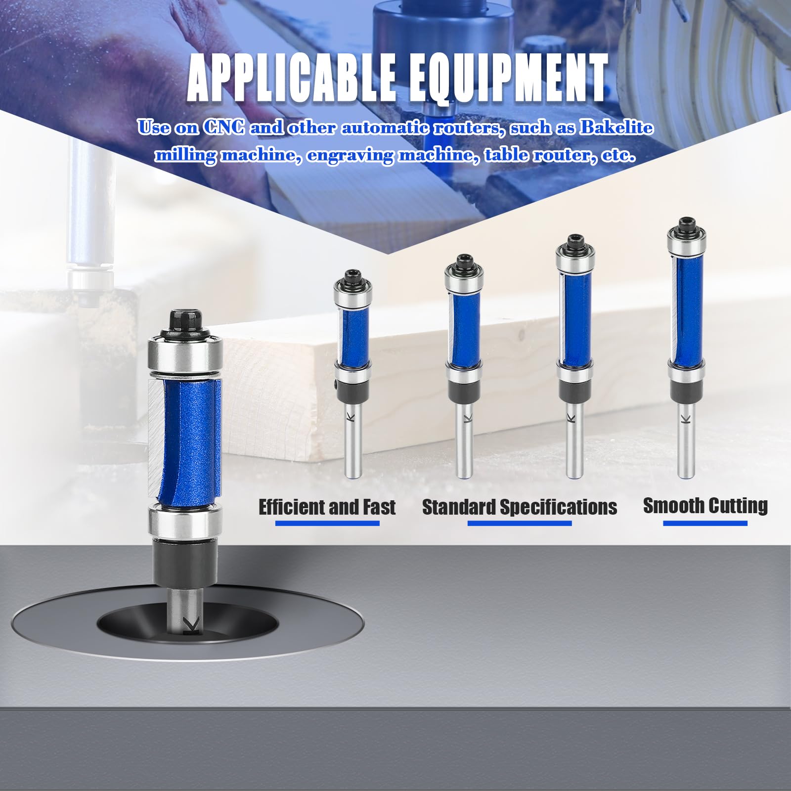 Carbide Router Bits Set - Trim & Flush Edge -7