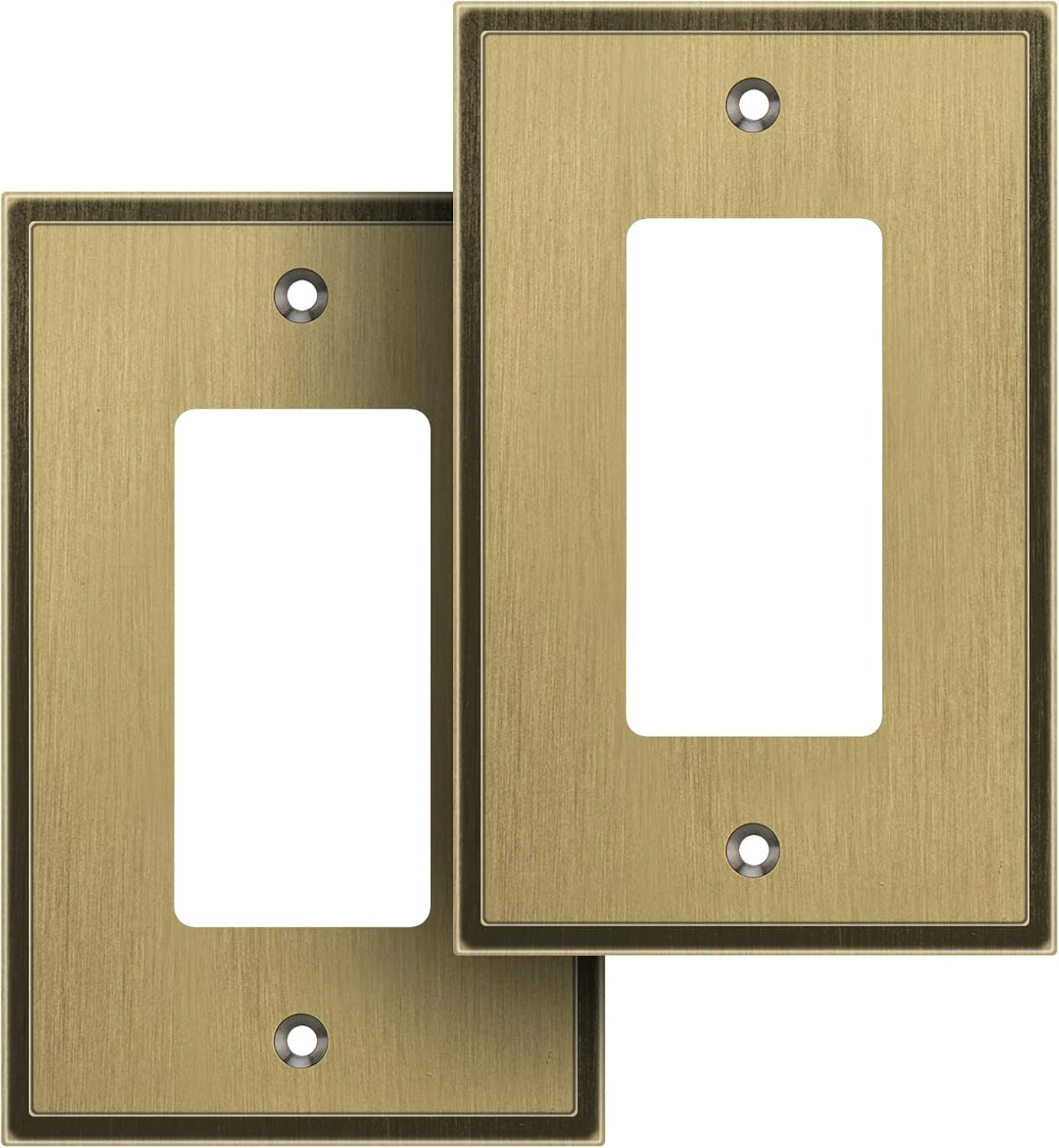 Cover Star Soft Modern Decorative Wall Plate Switch Plate Outlet Cover (Single Decorator 2PK