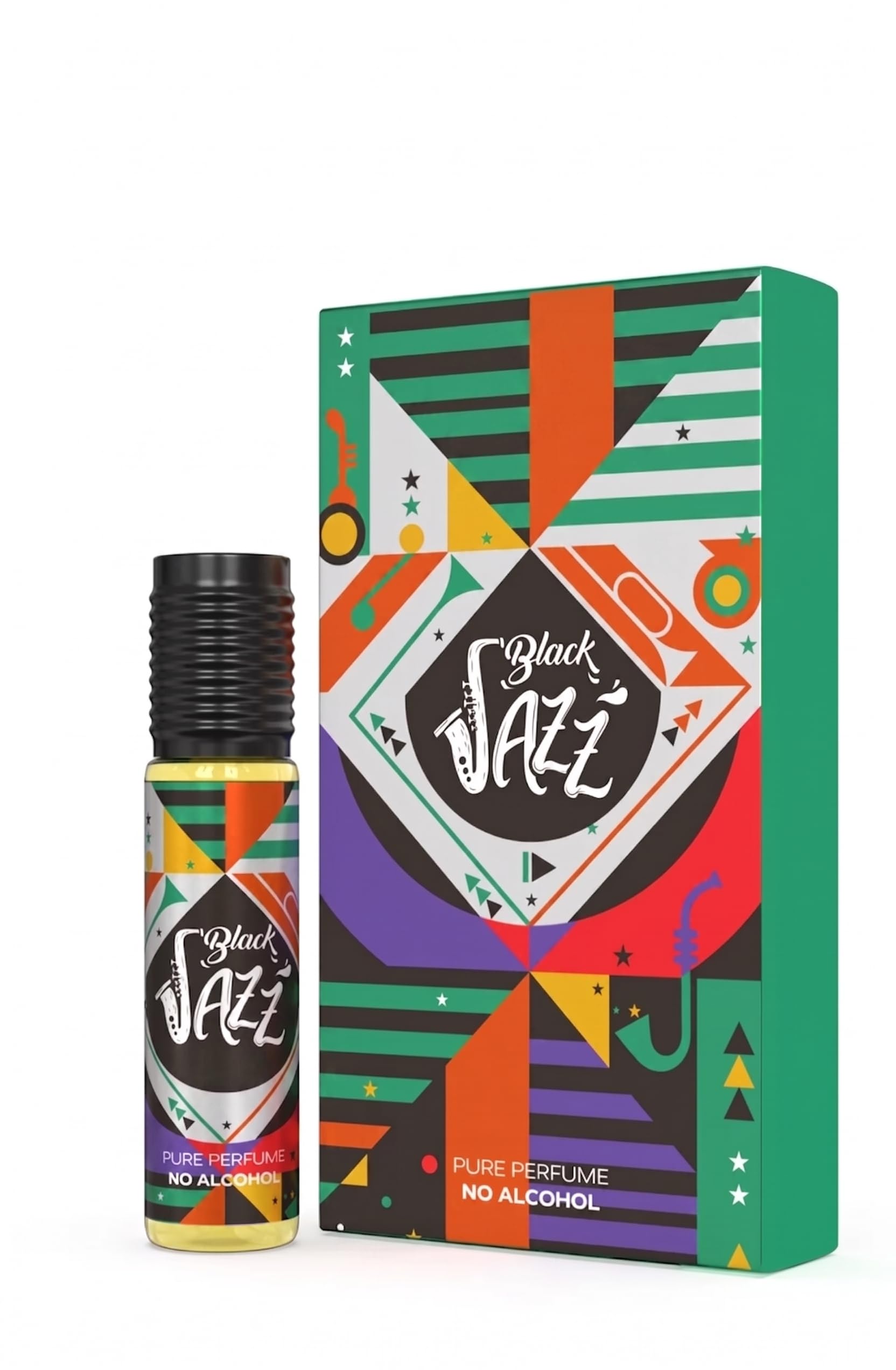 Black Jazz Pure Perfume Attar, No Alcohol, Roll-On Attar, Long Lasting Fragrance(6Ml.)-image-37