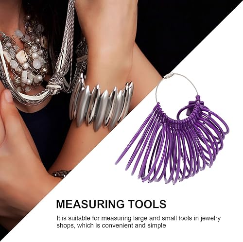 Miniatura 9 de Happyyami Brazalete de plástico Pulsera Brazalete de joyería Anillo de muñeca Medidor Medidor Medidor Medición para joyería Herramienta de medición