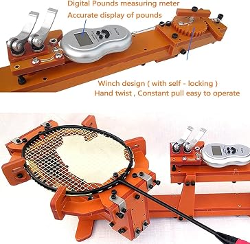 Badminton Racket String Machine,6 Point Fixed String Machine,Digital Display,Easy Operation,for Tennis Rackets