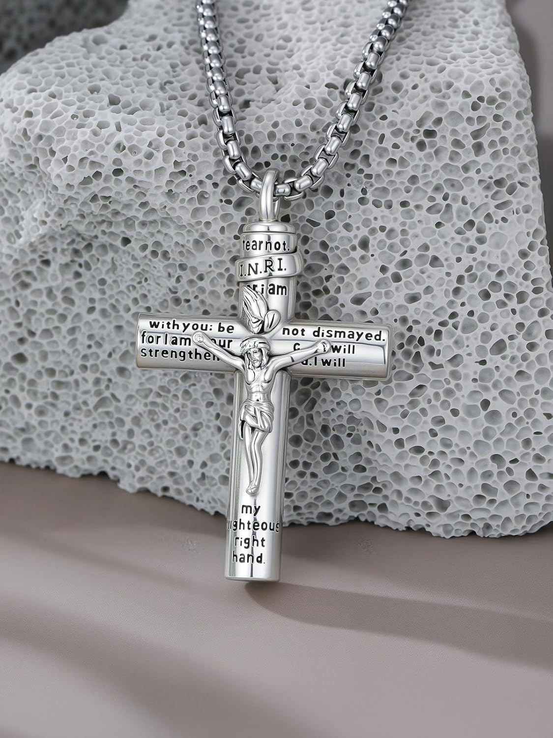 Men's Cross Necklace 925 Sterling Silver Cross Pendant Fathers Day Anniversary Birthday for Women Men Father Dad Husband Son Brother - Image 5