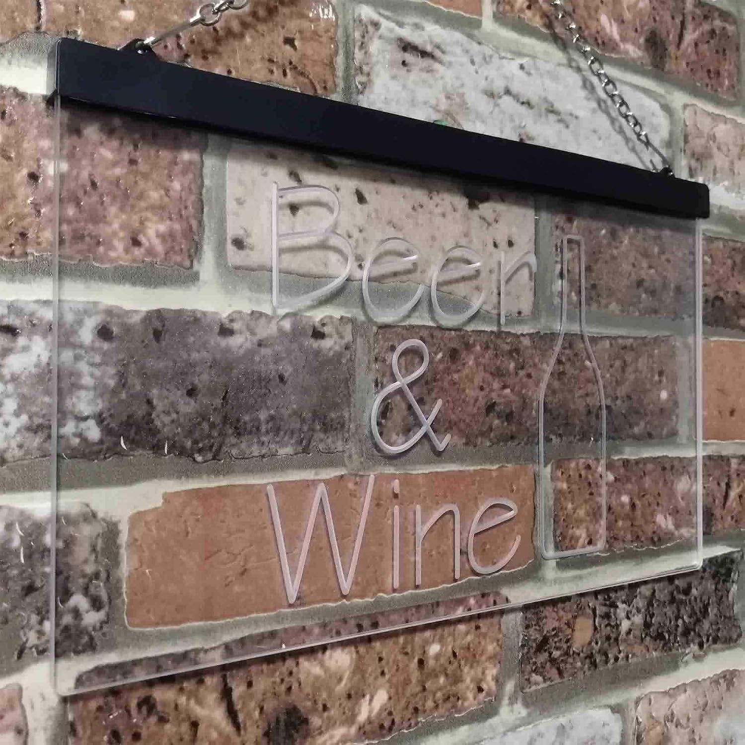 ADVPRO Beer Wine Bottom Bar Club Garage Dual Color LED Neon Sign Blue & Yellow 24" x 16" st6s64-i3391-by