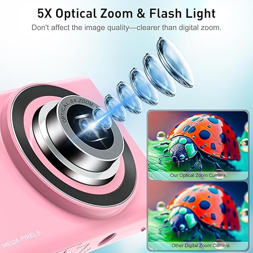 Miniatura 2 de Cámara digital - Cámara de vlogging 4K para cámaras de enfoque automático de YouTube para fotografía con zoom digital de 16X, cámara de apuntar y