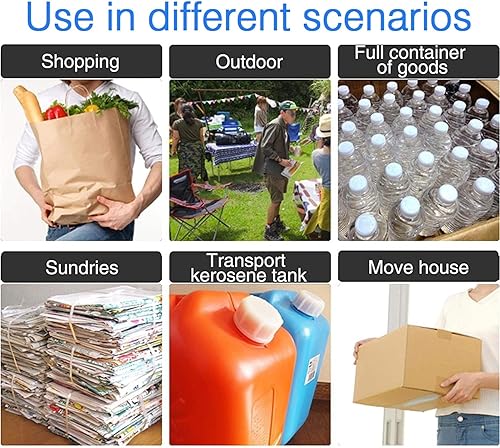 Miniatura 7 de Carro de mano plegable con 2 ruedas silenciosas de TPR, capacidad de 165 libras, ligero, portátil, plegable, multifunción, carrito de mano plegable