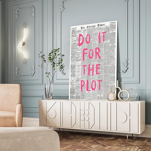 Miniatura 7 de Sufeasdf Afirmación - Lienzo de periódico con cita rosa, arte de pared, cita de afirmación, póster estético de habitación, impresión retro de