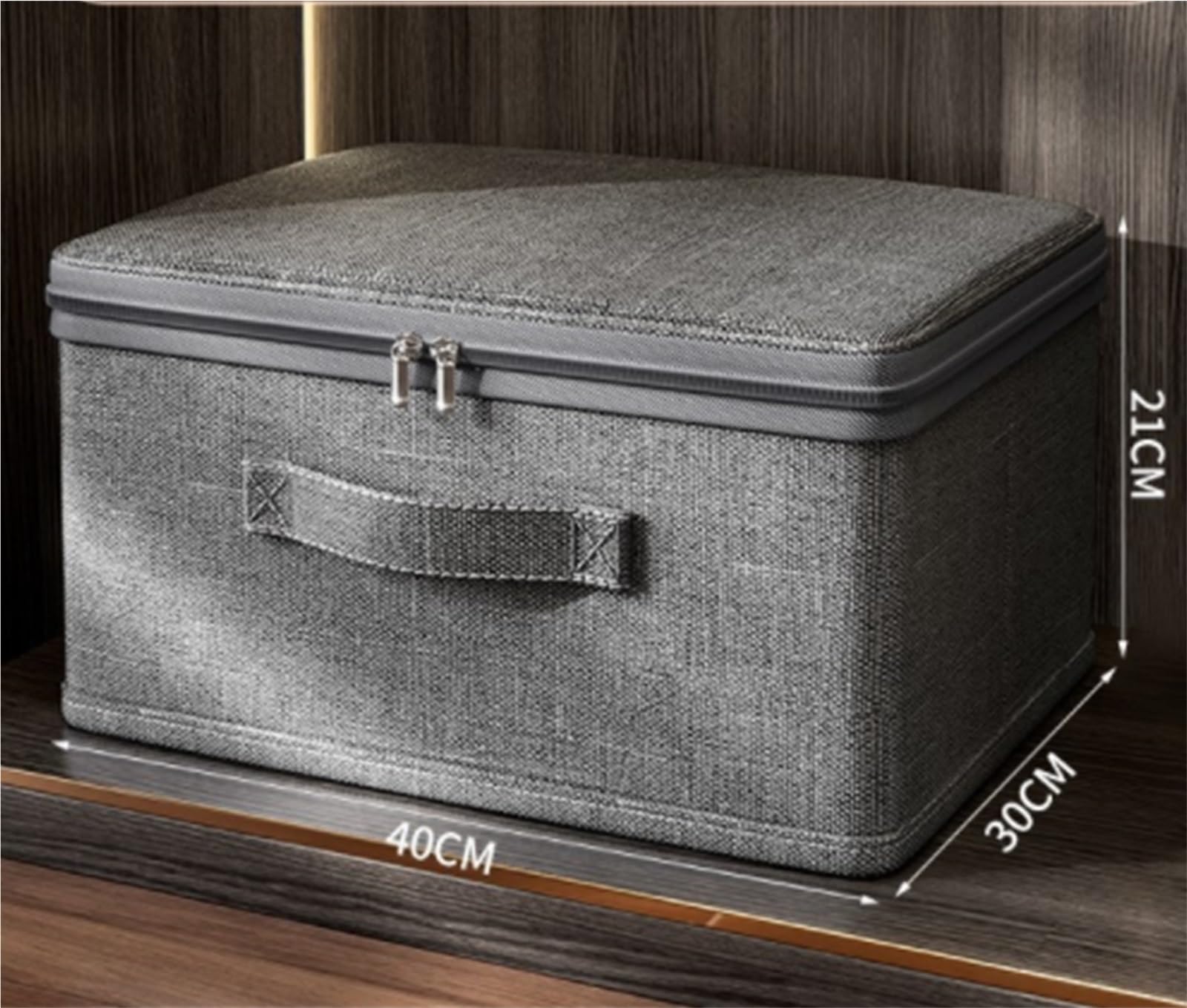 Cajas Almacenaje Organizador Armario Bolsa De Almacenamiento Debajo De La Cama con Asa Y Cremallera For Mantas, Sábanas, Almohadas Y Toallas Bolsas Almacenaje Ropa Mantas(40x30x21cm)
