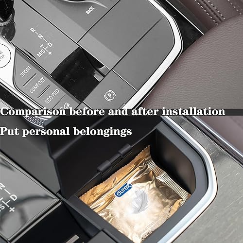 Miniatura 5 de Oiqasoxl Organizador de consola central para BMW X3 iX3 X4 iX4 M3 2019-2024 caja de almacenamiento oculta para automóvil, BMW X3 X4 M2 M3 i3 328i