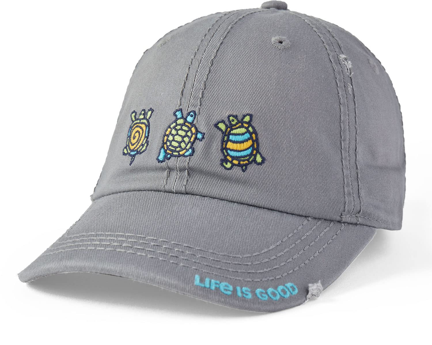 Life is GoodPeace Turtles Sunwash Chill Cap, Slate Gray