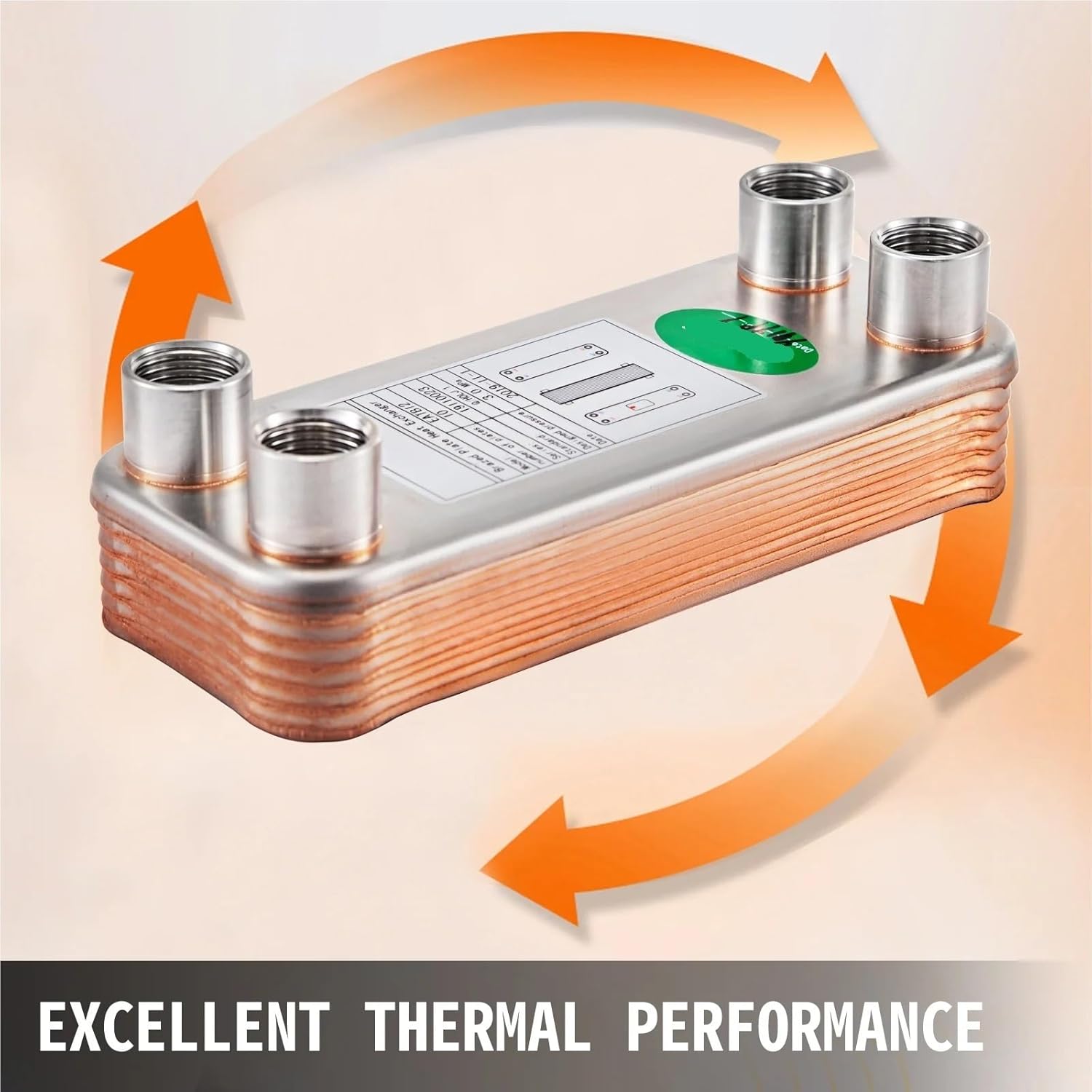 30-60 Plates Stainless Steel Heat Exchanger - Wort Chiller for Homebrew Beer Counterflow Cooling & Heating(40 Plates)