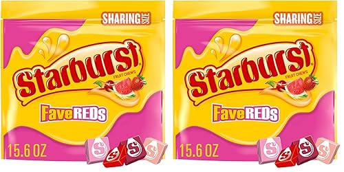 Miniatura 8 de STARBURST FaveREDs - Caramelos masticables de frutas, bolsa de 15.6 onzas