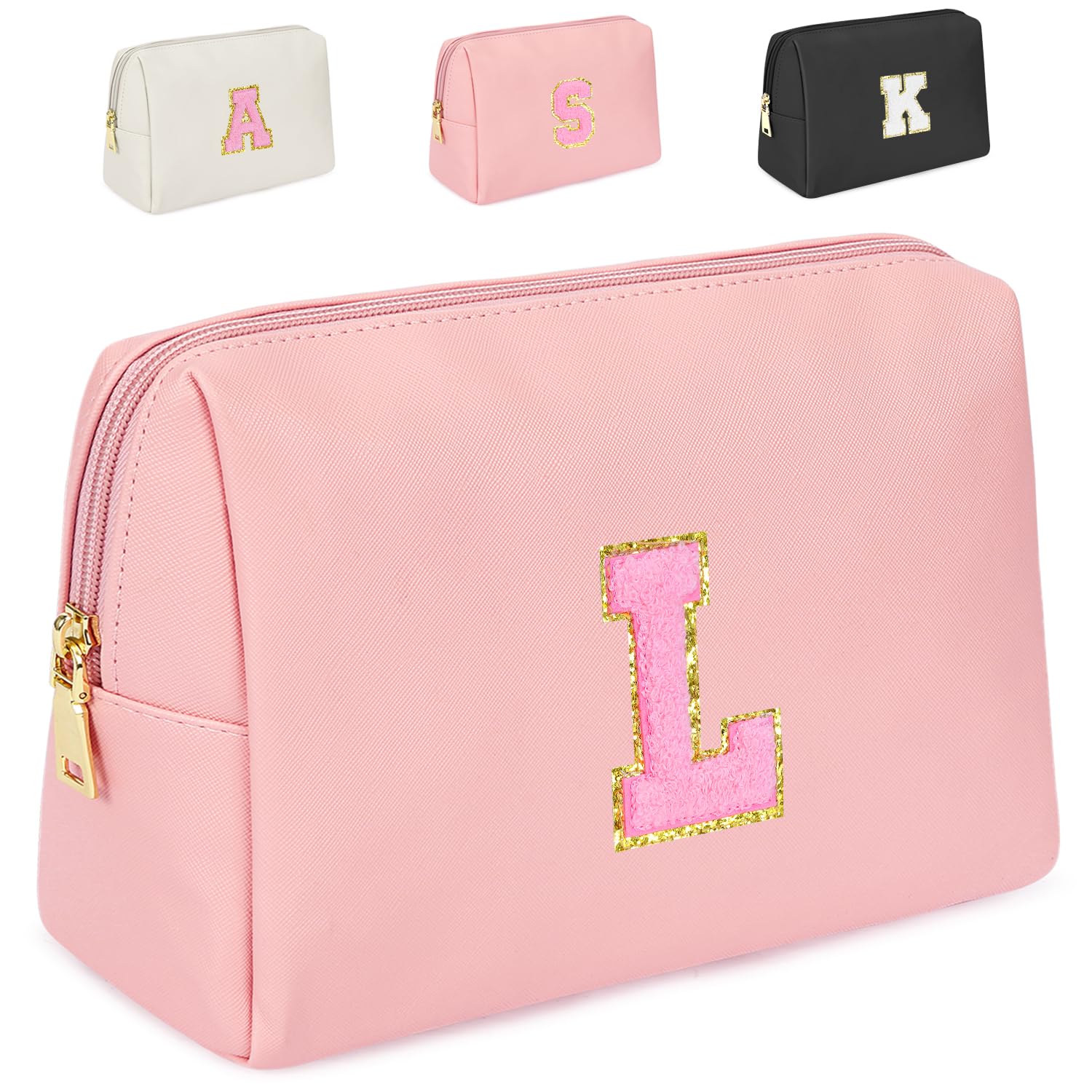 ibeacos PU Leather Personalized Cosmetic Bag, L