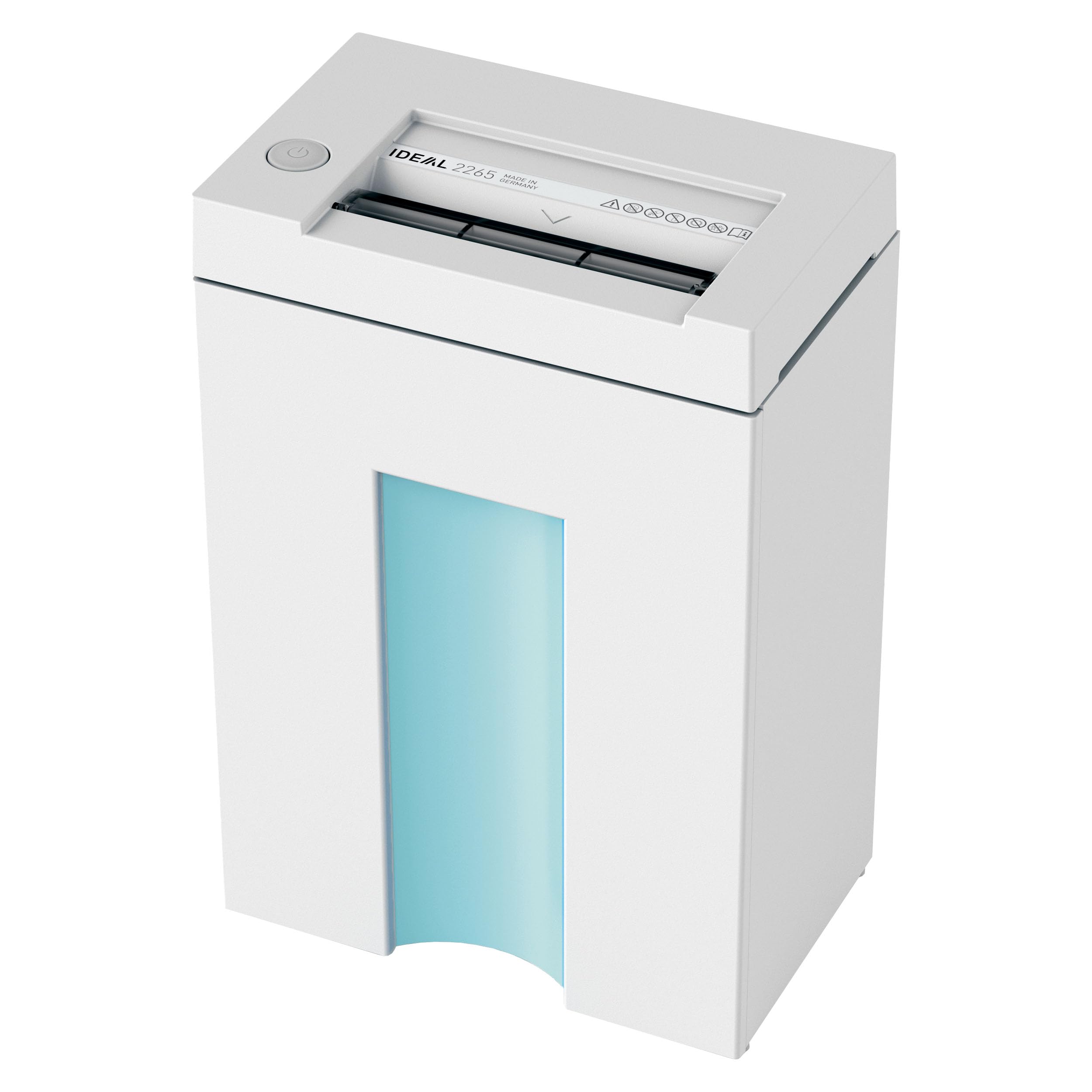 IDEAL 2265 Destructora de papeles, nivel de seguridad P-4, corte en partículas 3 x 25 mm, 6 hojas de capacidad, contenedor de residuos de 20 L, compatible con el RGPD, también destruye tarjetas de crédito, clips, 5 años de garantía del fabricante | Capaci