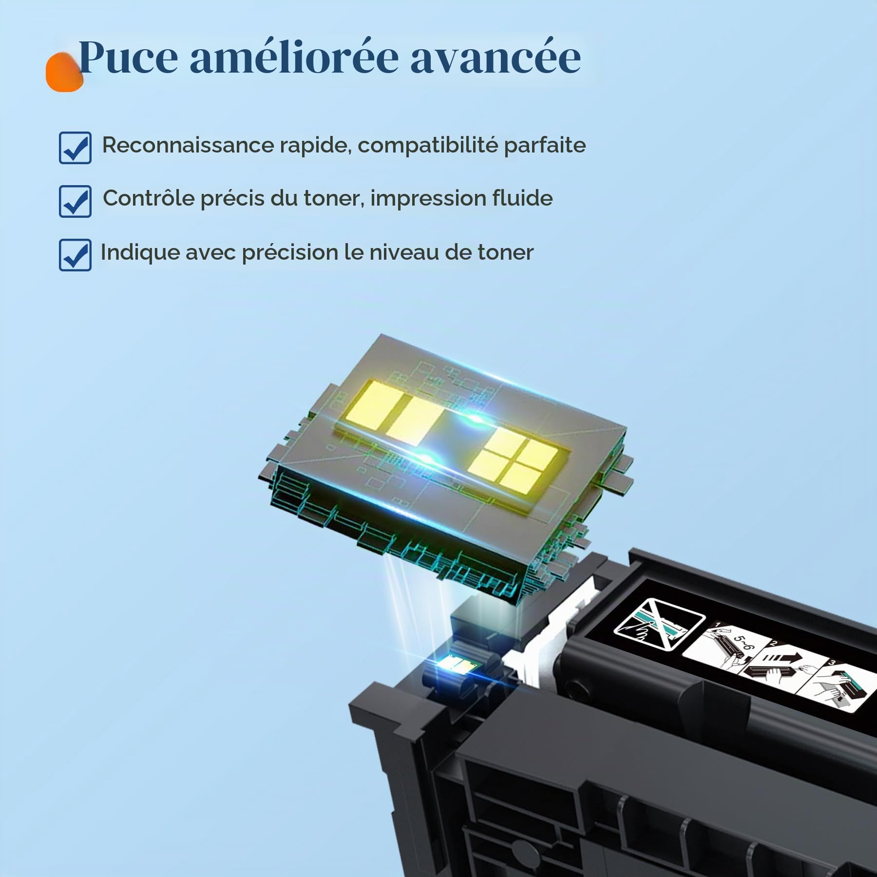 ColorKing 201X Cartouches de Toner Compatible pour HP 201X 201A CF400X