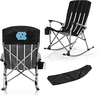 PICNIC TIME NCAA Unisex-Adult NCAA Outdoor Rocking Camp Chair, XL Heavy Duty Camping Chair for Adults