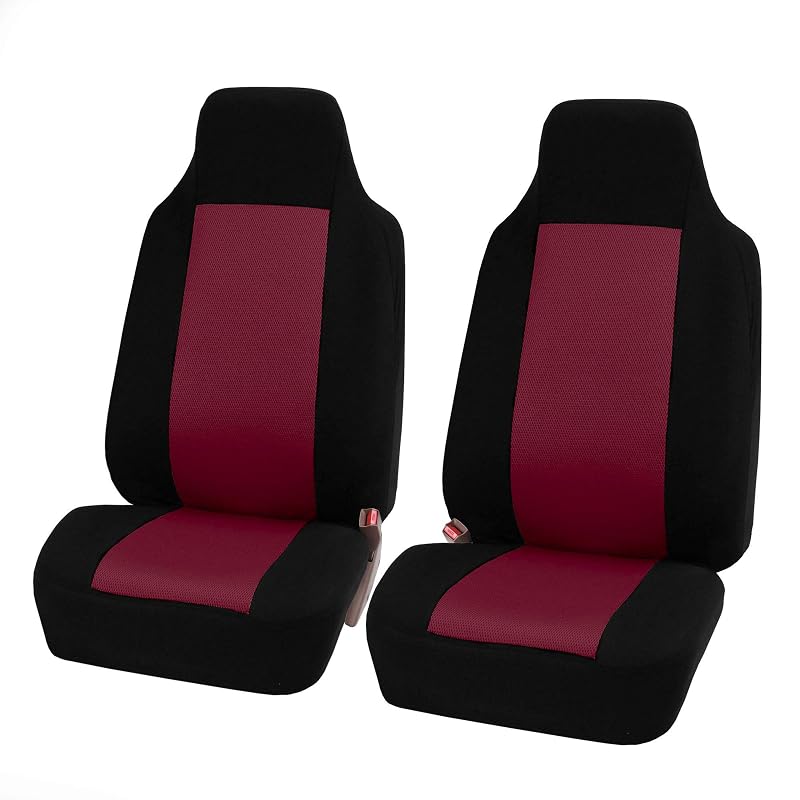 Capas para Banco de Carro FH Group 3D Air Mesh Dianteiras Laváveis Burgundy/Black Conjunto com 2