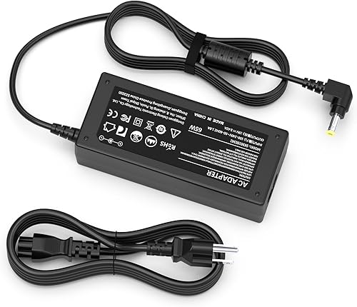 ROLADA Cargador para portátil de 65 W compatible con el cable de fuente de alimentación Asus VivoBook X Series