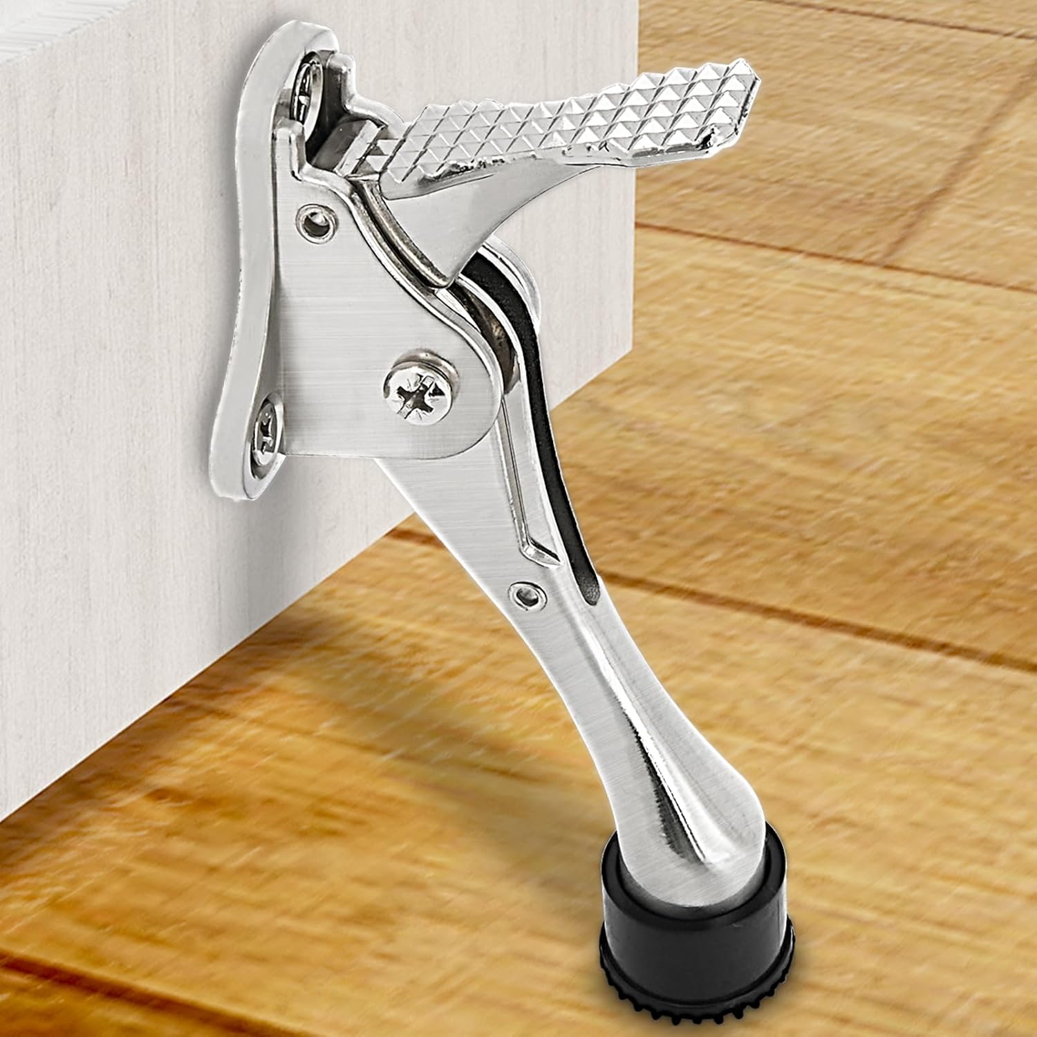 KOVOSCH 4 Inches Kickdown Door Stoppers Brushed Satin