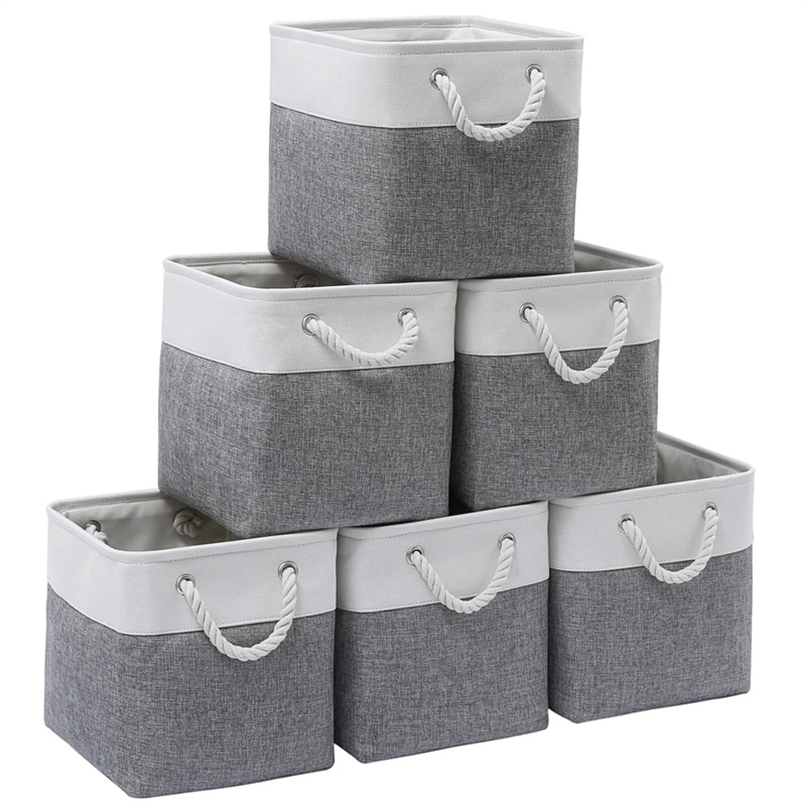 Refein Storage Cubes 6 Pack - 28x28x28cm Fabric Storage Boxes for Kallax