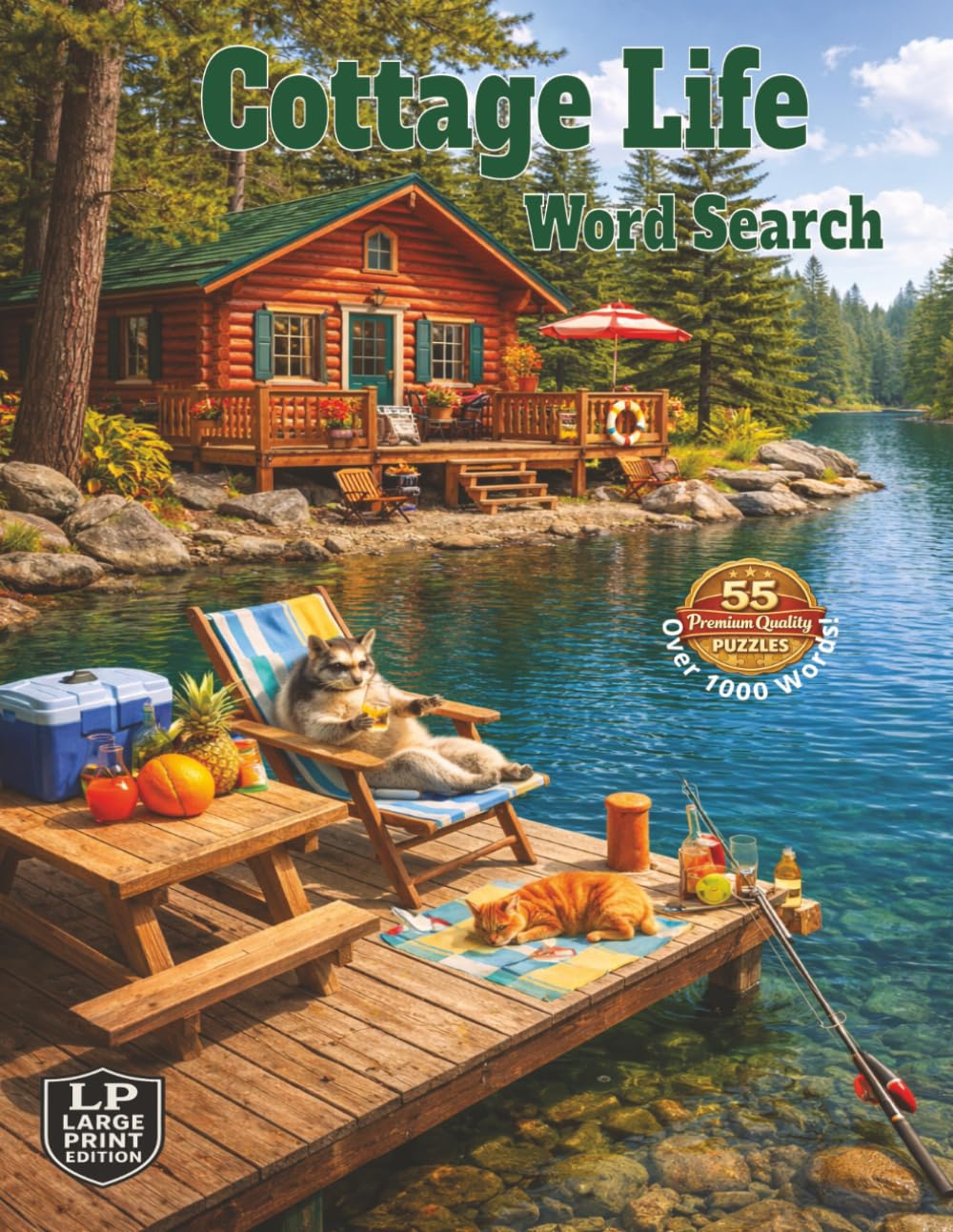 Cottage Life Word Search: Cottage life is campfires, canoes, beaches, BBQ cookouts, relaxing summer fun packed into 55 word search puzzles and over 1000 words (The Good Times Word Search Series)