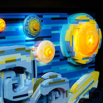 VONADO LED Light Kit Compatible With Starry Night Lego 21333, DIY Lighting for Van Gogh Starry Night (NO Model), Creative Decor Lights for Home Office Display (ONLY Lights)