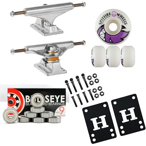 INDEPENDENT 149mm Skateboard Trucks 54mm Spitfire Wheels, Bearings Package