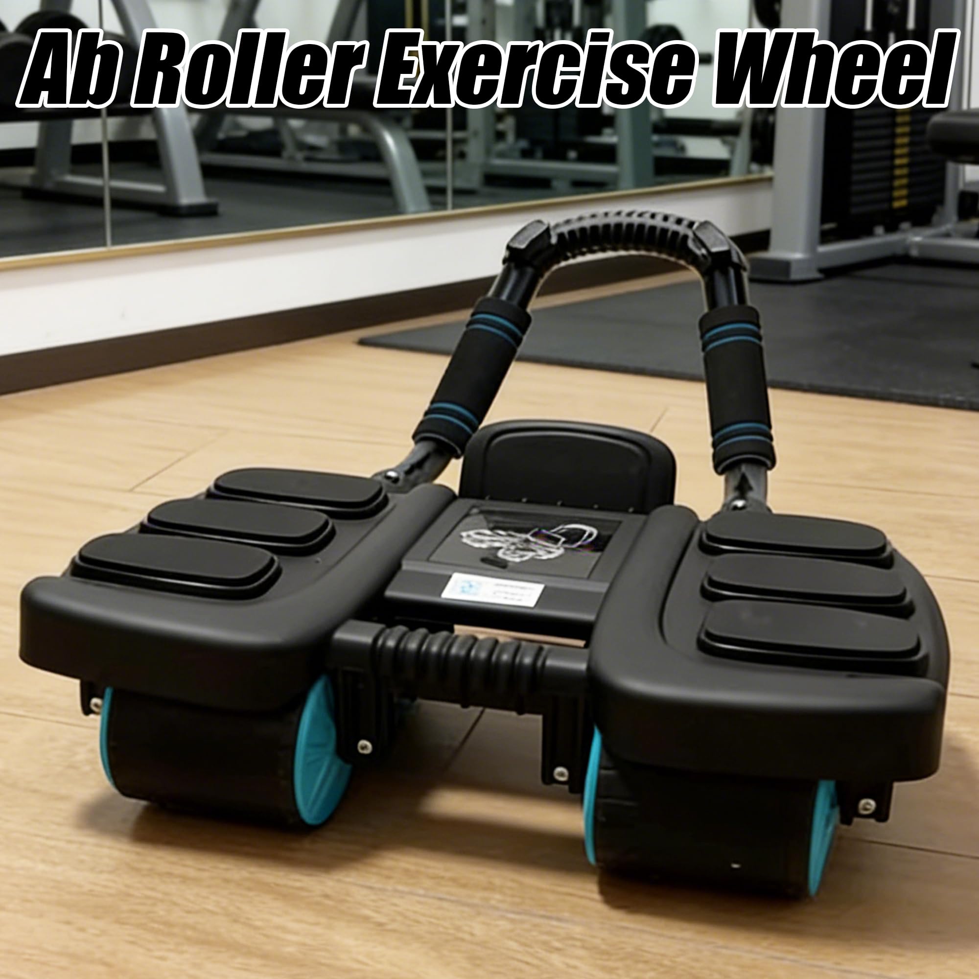 Rueda de ejercicio para abdominales, incluye una rodillera, con 6 coderas y 4 ruedas, puede rebote automático, equipo de ejercicio abdominal para abdominales centrales, para gimnasio en casa