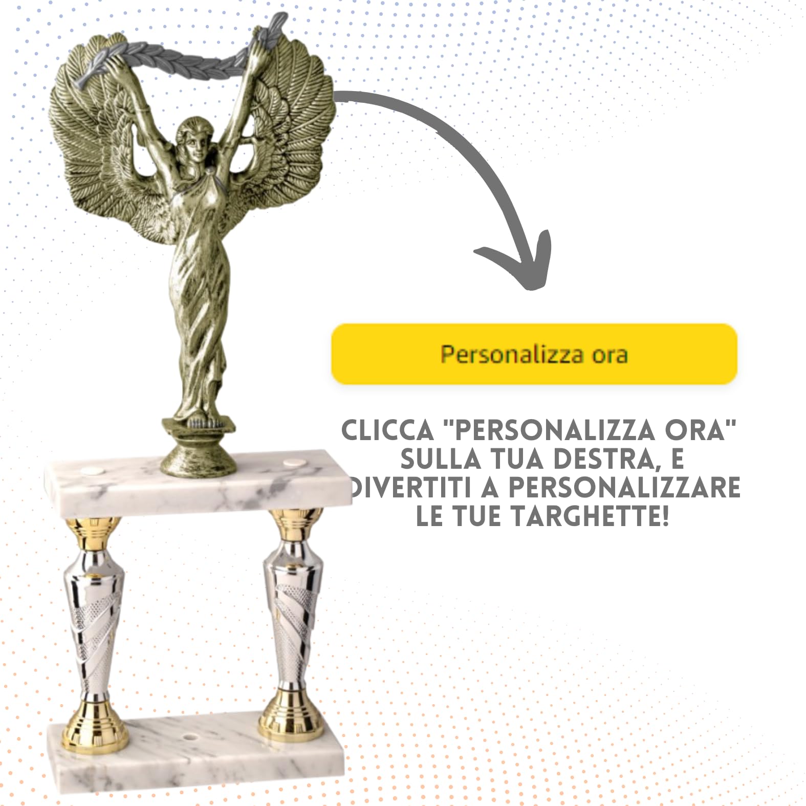 Coppa Trofeo Personalizzabile Grande a 2 Piani Varie Misure Calcio, Fantacalcio, Tennis, Padel, Basket Premiazioni Sportive ed Eventi con Targhetta Personalizzata cod 5.231