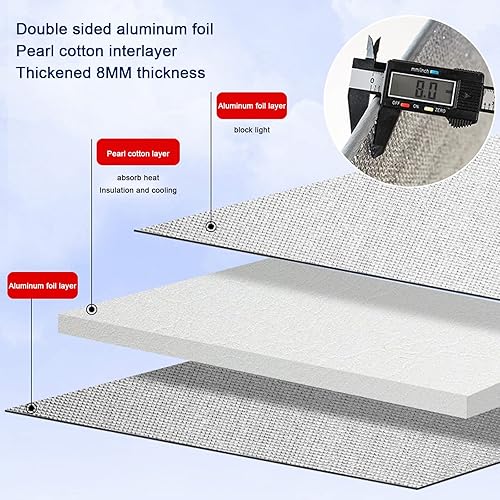 Miniatura 7 de Película de vidrio opaca total para habitación, protector de aislamiento térmico de papel de aluminio, control de calor, tinte anti UV, película