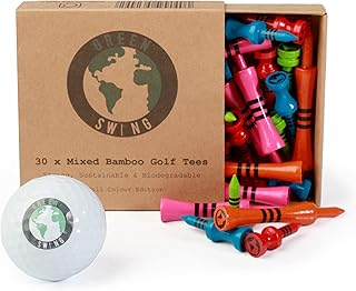Green Swing Bamboo Golf Tees Mixed Sizes | Strong Sustainabl