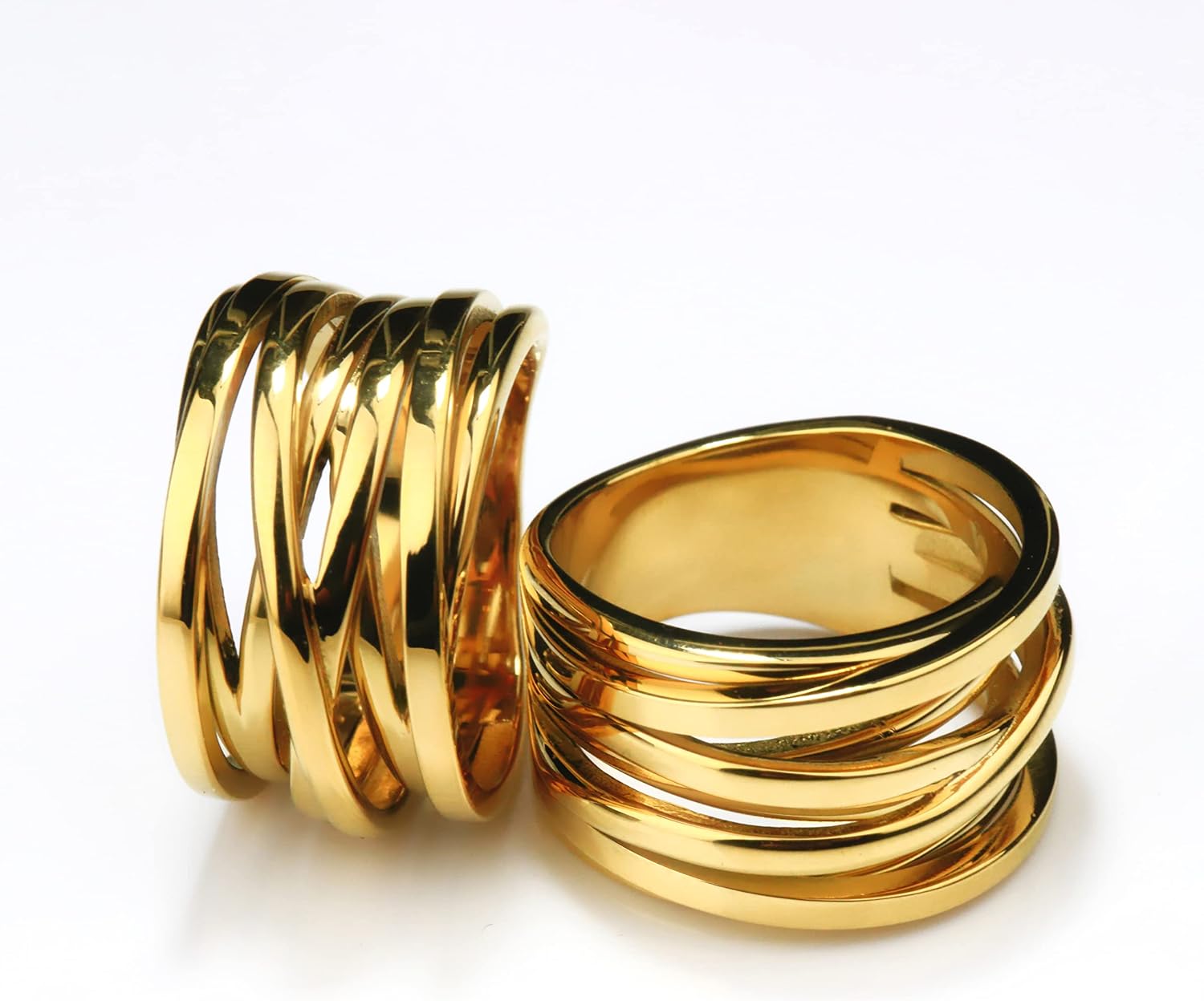 Gold X Ring Criss Cross Rings for Women Skinny Eternity Silver Fashion Statement Stainless Steel High Polished Enhancer Finger Knuckle Jewelry Gifts