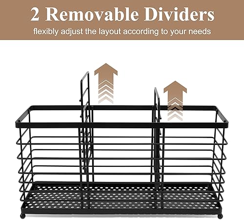 Miniatura 10 de RedCall Soporte para utensilios para encimera, soporte de cocina de acero inoxidable, soporte para espátula de cuchara 2 en 1 para encimera de