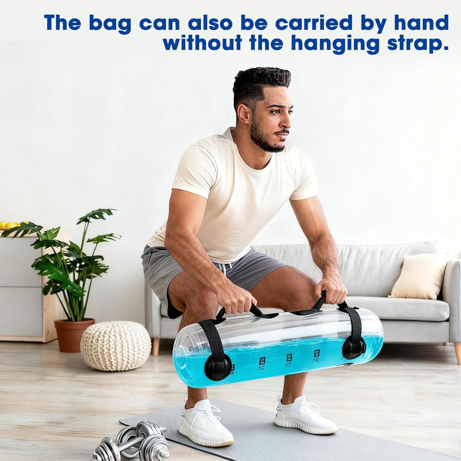 Water Weights Aqua Bag - Tidal Tank Dual-Purpose Training Bag, Adjustable Water Punching Bag & Sandbag Alternative for Strength, Core & Balance Workout. Portable Home Gym Equipment, 55 LBS